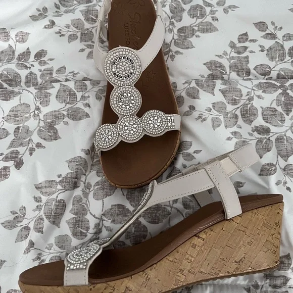 Skechers Date Glam Luxe Foam wedge sandals - Picture 2 of 6